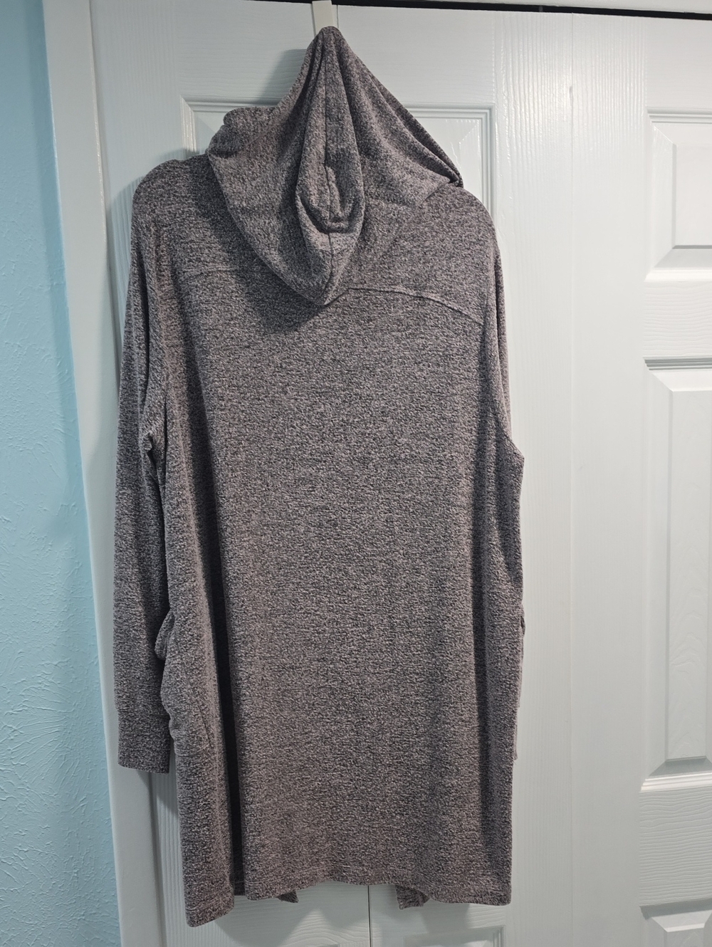Champion Open-Front Hooded Cardigan - Heather Gray - Picture 7 of 8